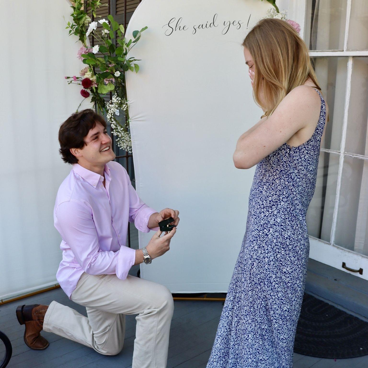 David proposed in April 2025 after almost 7 years together!