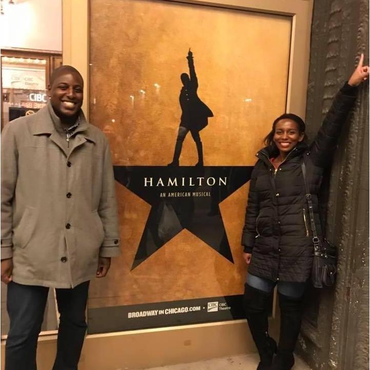 Our first show together, Hamilton in Chicago!