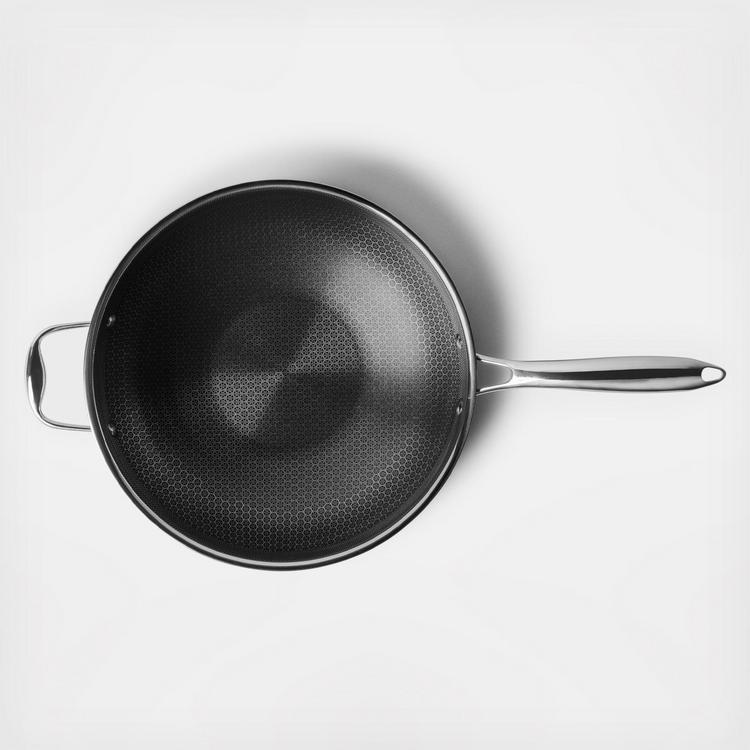 HexClad - The HexClad Wok is 12 across and 3 deep, allowing for