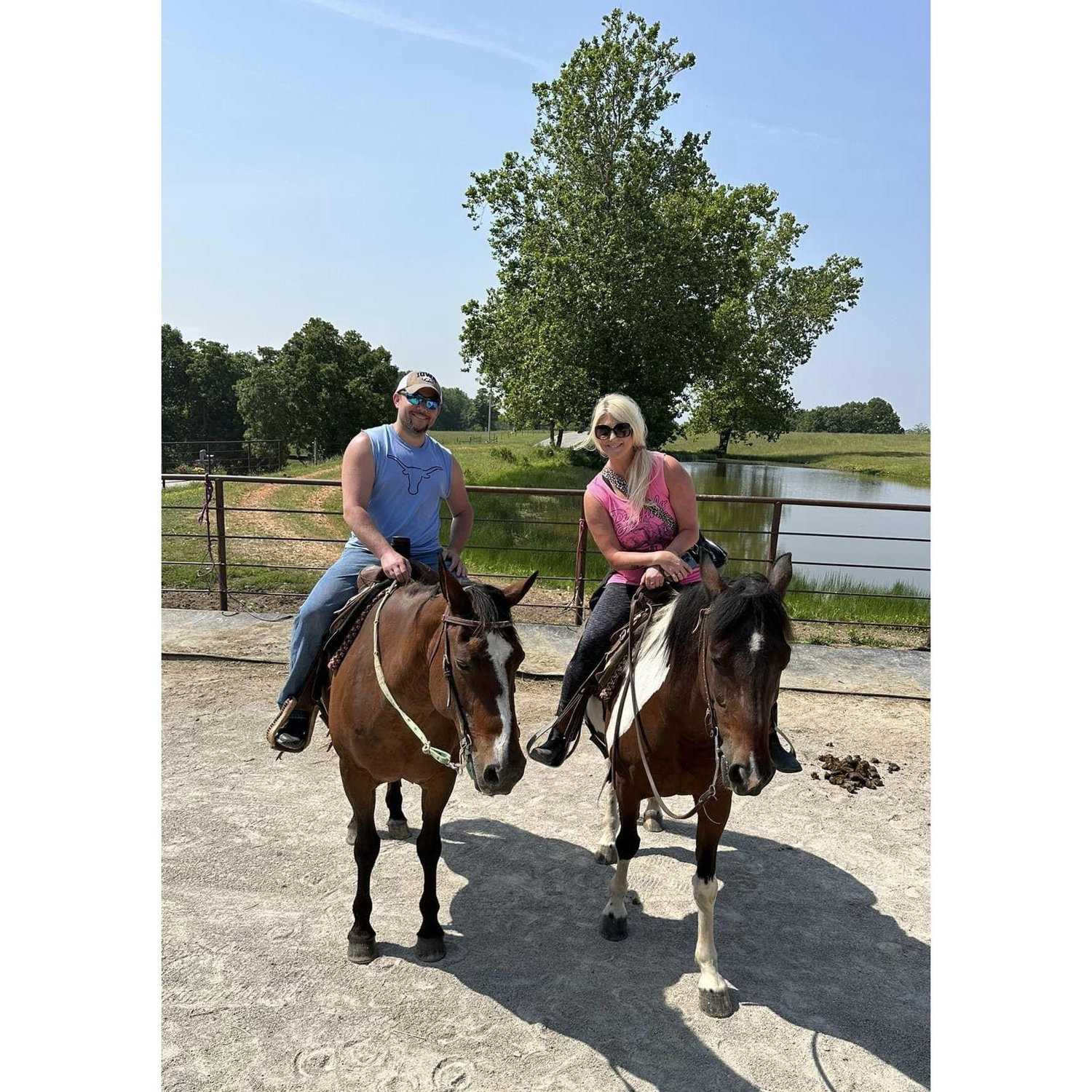 I got Michael on a horse!