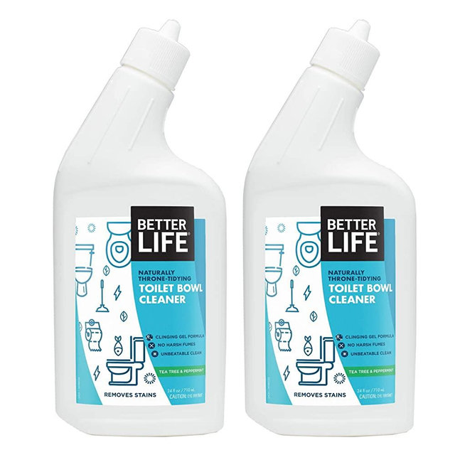 Better Life Natural Toilet Bowl Cleaner, 24 Ounce (Pack of 2) Tea Tree & Peppermint Scent