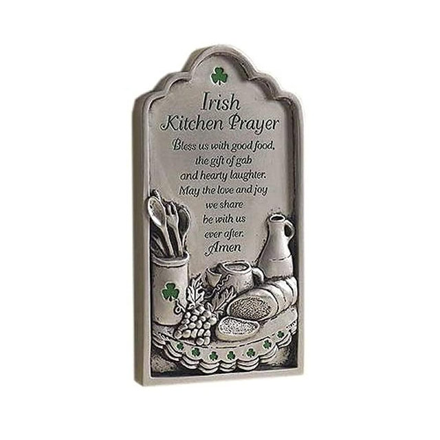 Abbey Gift 36300 (Abbey & CA Gift) Irish Kitchen Prayer Plaque, 3.75"x7", Grey, 3.75 x 7