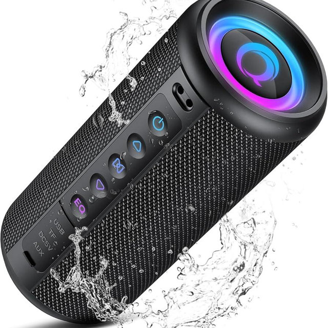dotn Portable Bluetooth Speaker, 2026 Bluetooth 5.4 Wireless Speaker with 20W HD Loud Stereo Sound, 20H Playtime, LED Lights, IP7, TWS Pairing, Built-in Mic, for Outdoor, Home, Beach, Party, Gift