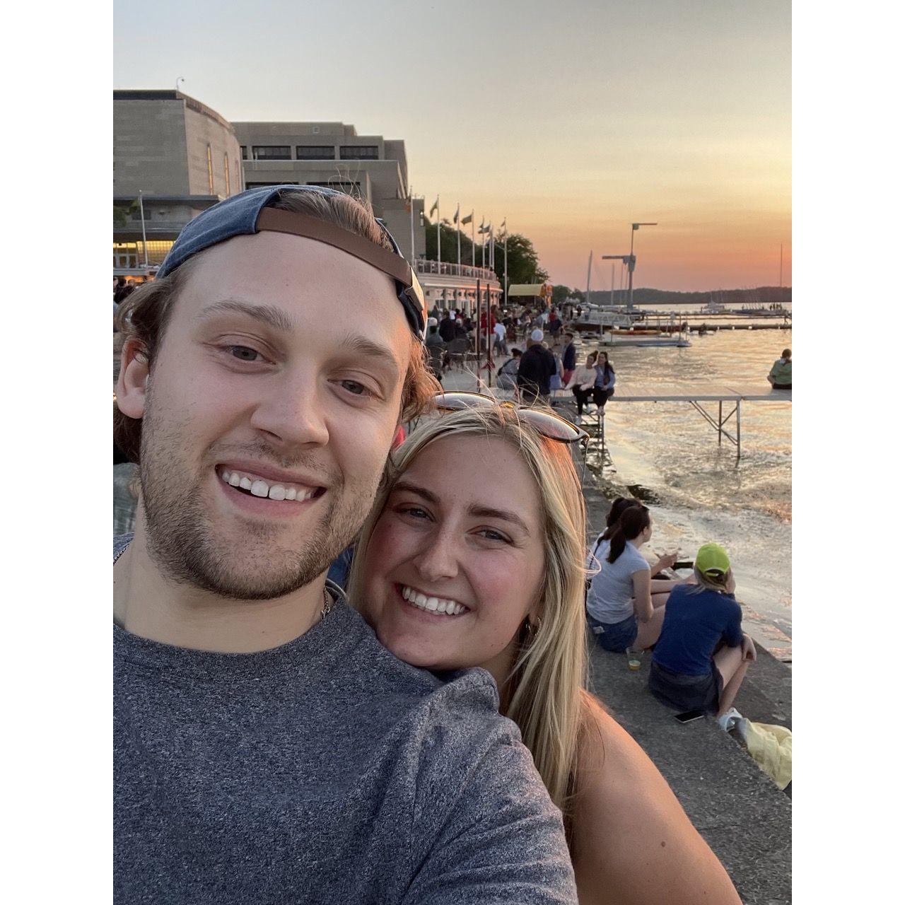 Enjoying summers in Madison while Brad was in Medical School!