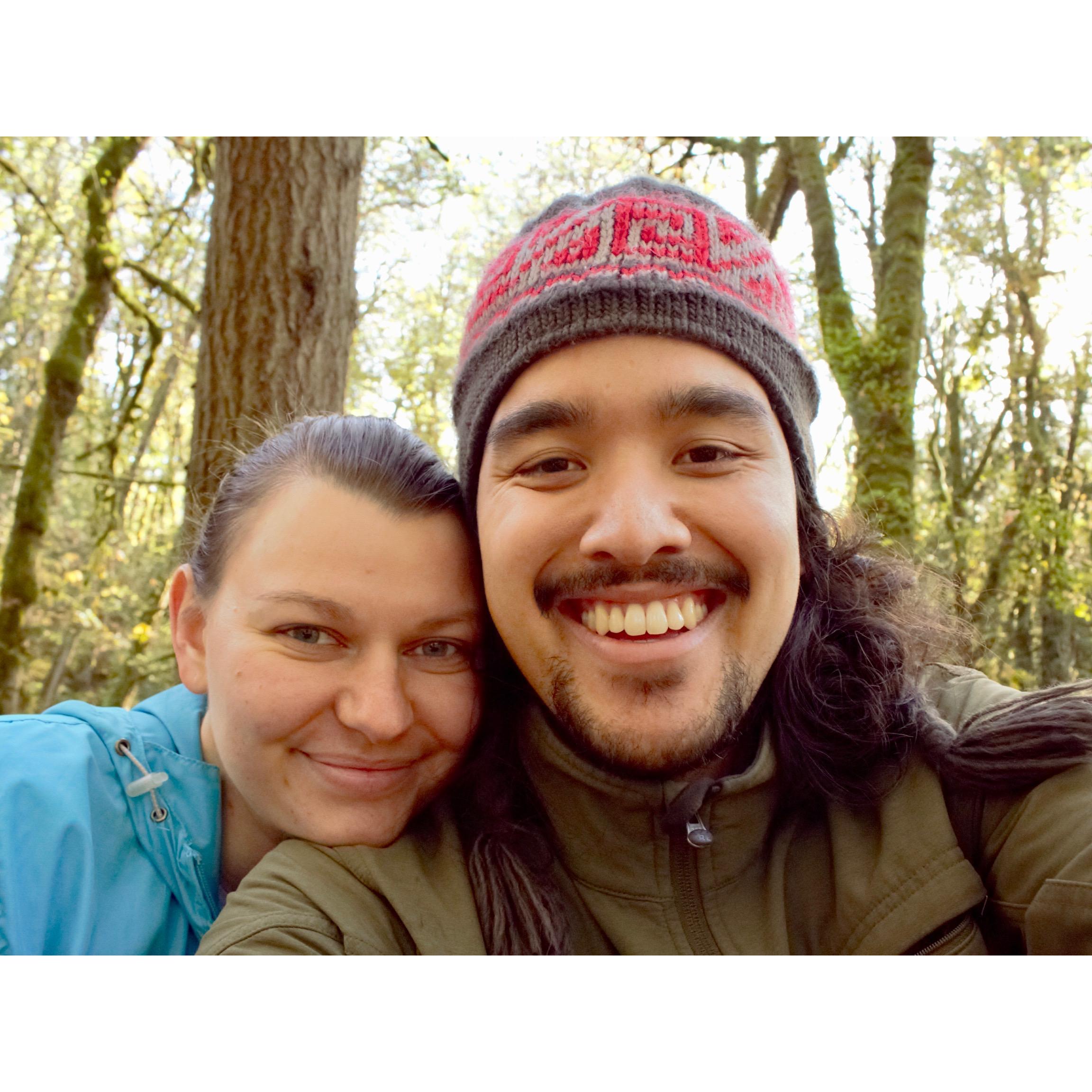 Autumn hike in the Portland woods