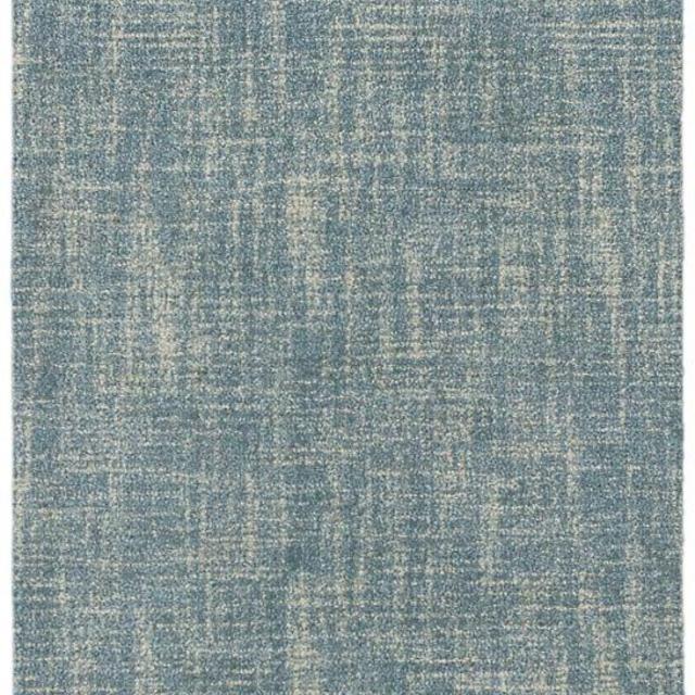 Annie Selke Crosshatch Aegean Wool Micro Hooked Rug