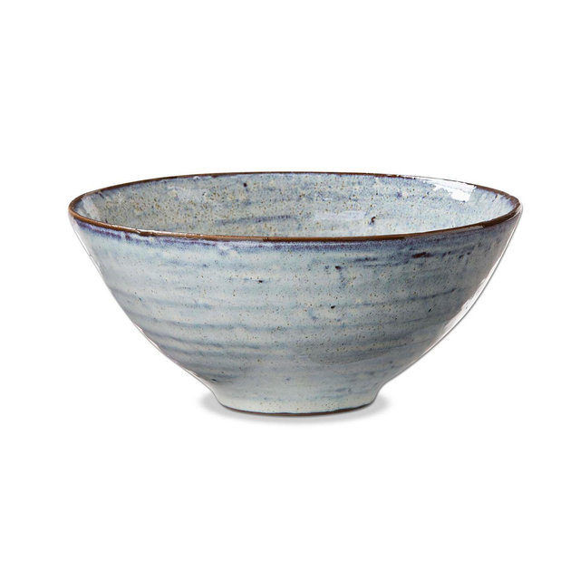 Tag Porto Small Serving Bowl - Light Blue Stoneware, 30oz Capacity, Dishwasher Safe, 3" H x 7" L x 7" W