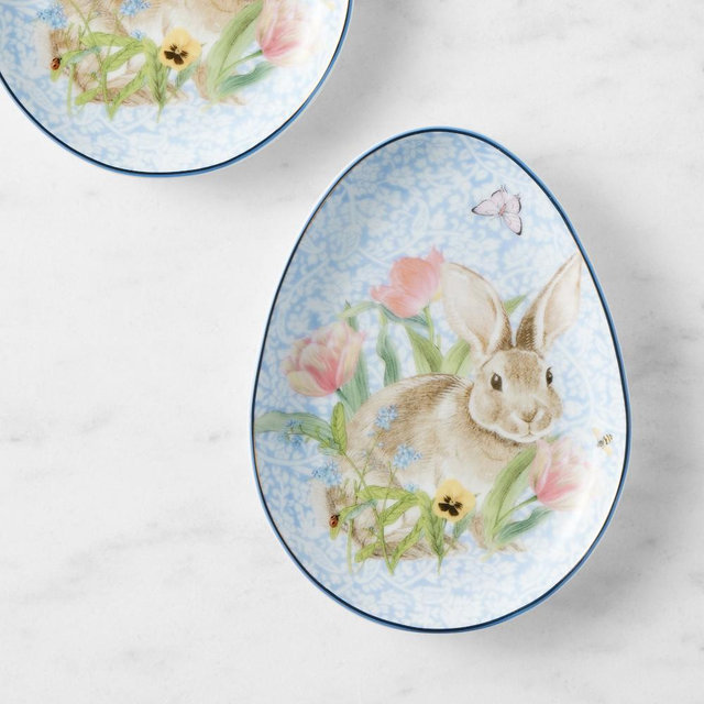 Garden Flowers Appetizer Plates, Set of 4
