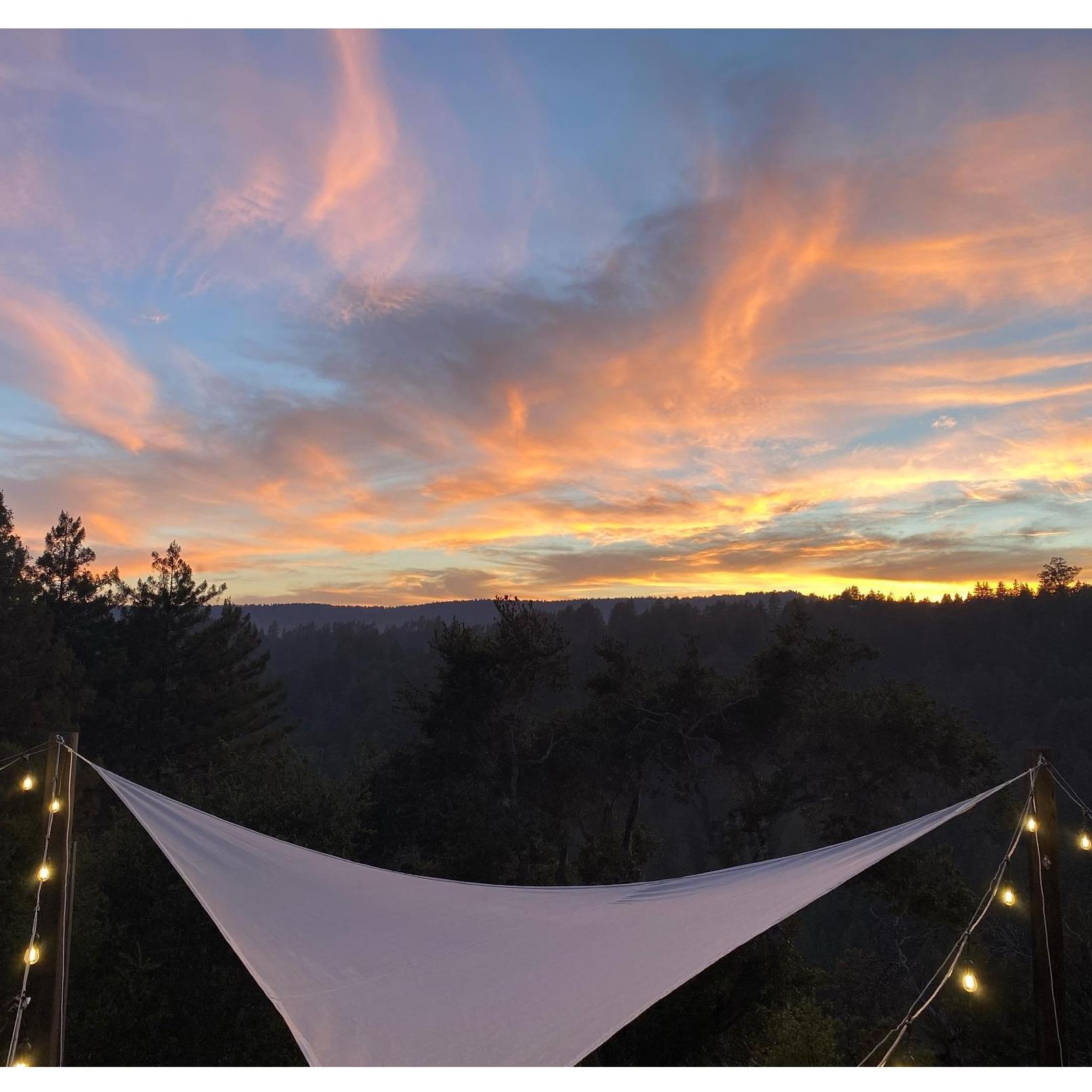 Watched  many amazing sunsets from our deck
