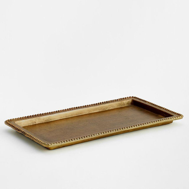 Beaded – Brass Tray – Small
