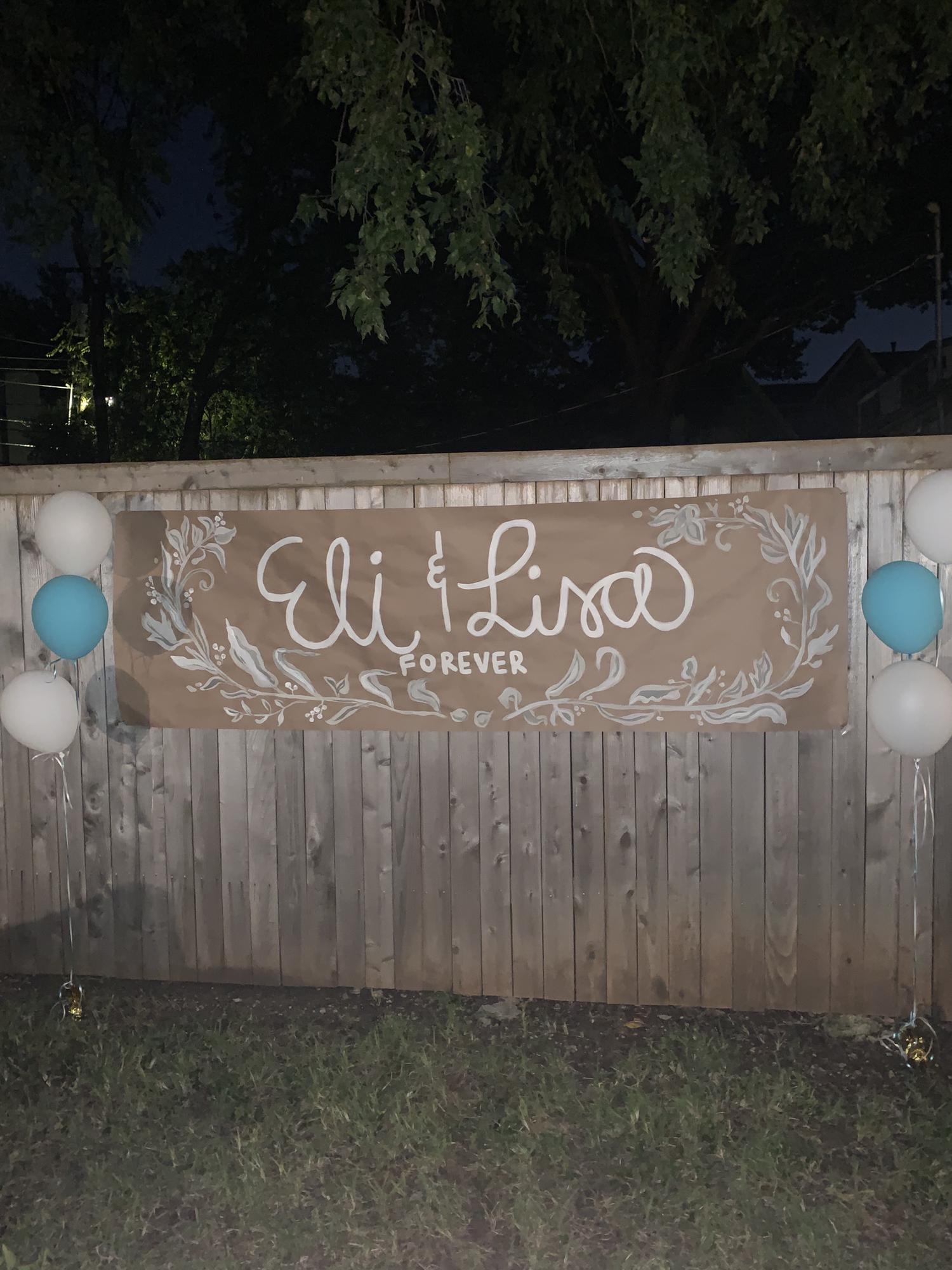 our friend sumner made us this sign, i made eli keep it hehe