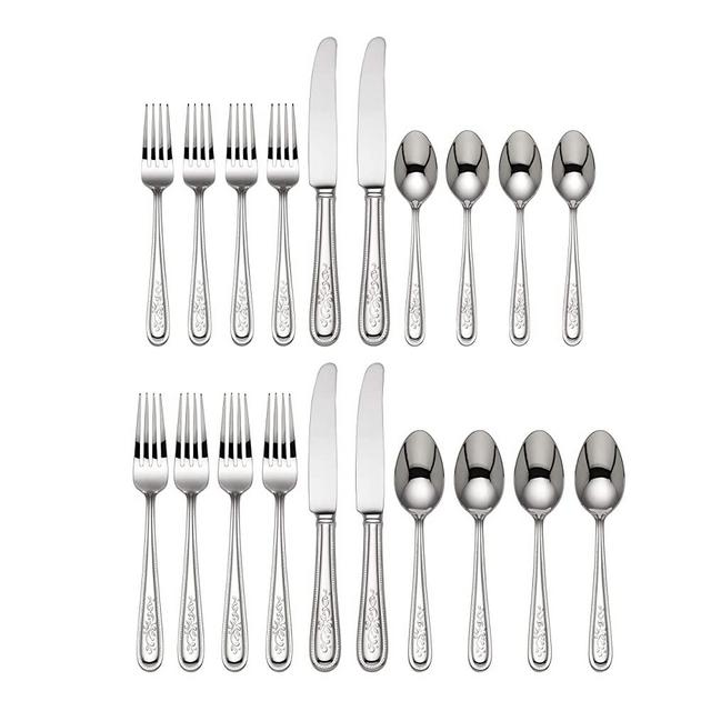 Lenox Opal Innocence 20-piece Flatware Set, 3.30 LB, Metallic