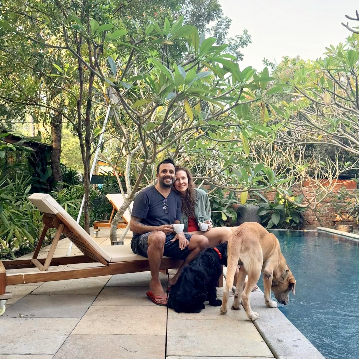 At home at Villa Akasa, Varkala.