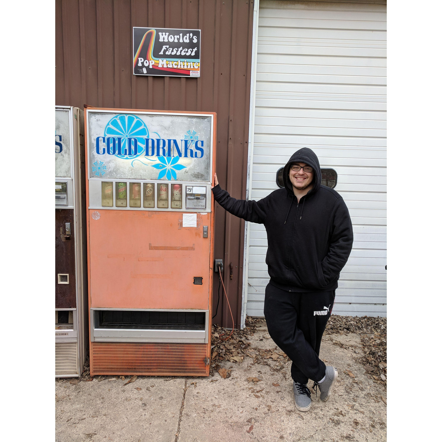 Jon with the world's fastest pop machine