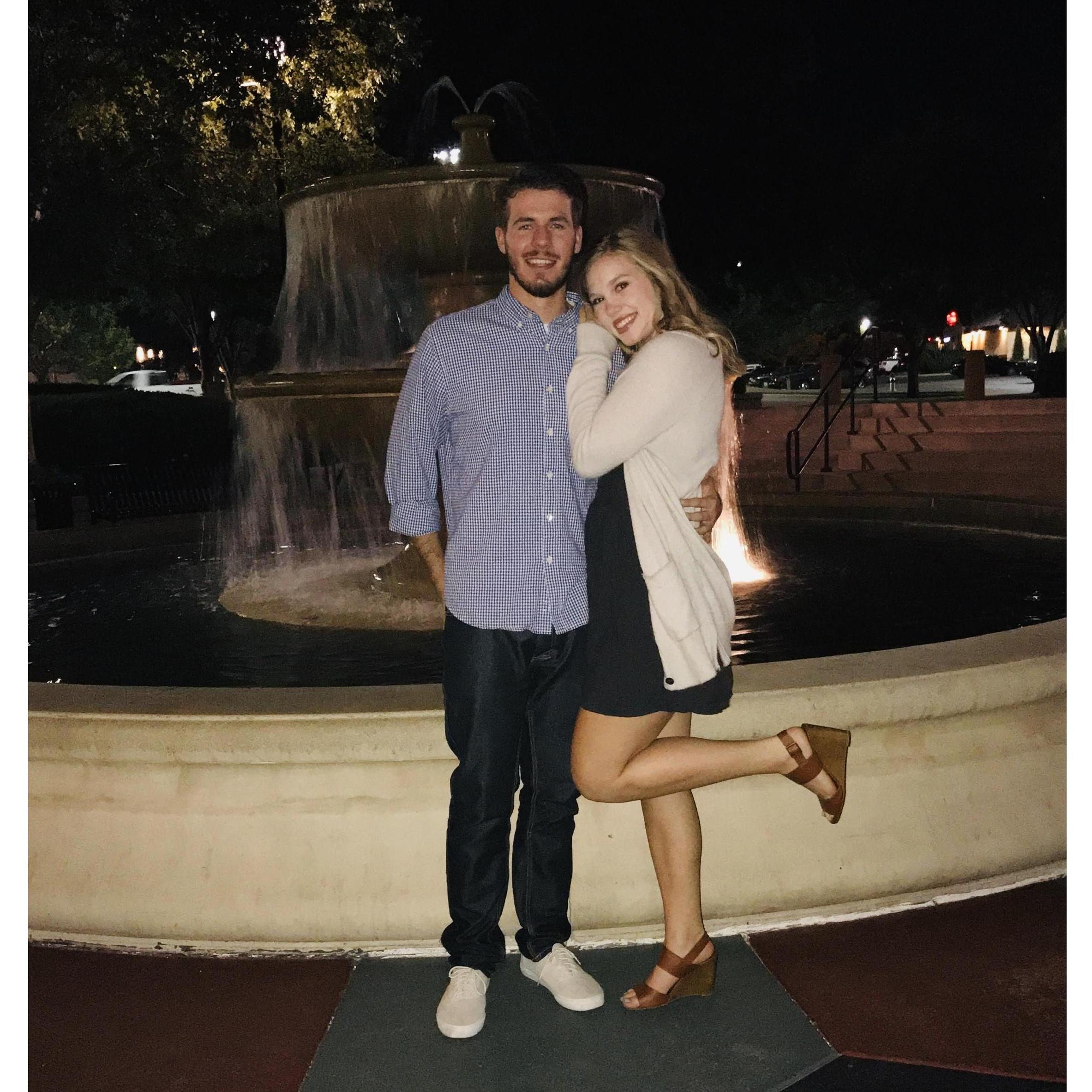 This picture was taken after our first "fancy" date together!