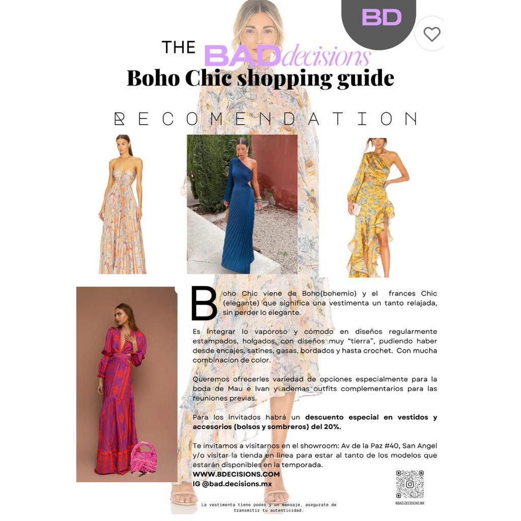 Recomendaciones y descuentos en vestimenta "Boho Chic"