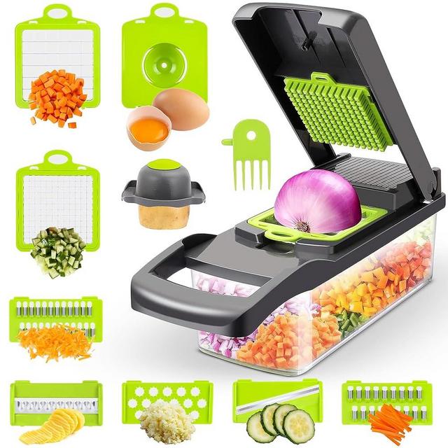Generic Vegetable Chopper, Pro 15 in 1 Multifunctional, Fruit and Veggie Chopper, Vegetable Slicer Dicer Cutter, Salad, Garlic Chopper, Potatoe Slicer, Home Essentials & Kitchen Gadgets., Standard