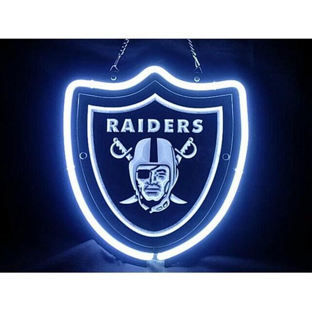 Queen Sense 14" Raiders 3D Carved Neon Sign Acrylic Beer Pub Bar Handmade Wall Decor Neon Light A114ORL3D