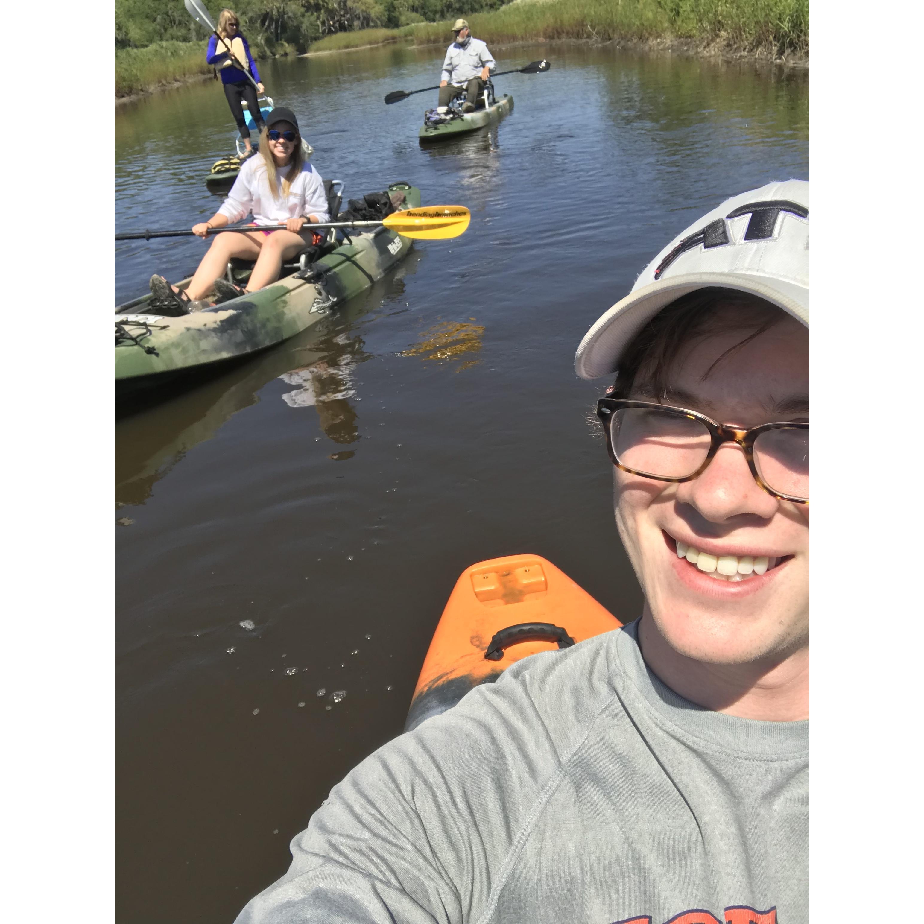 Kayaking with alligators in Myakka State Park