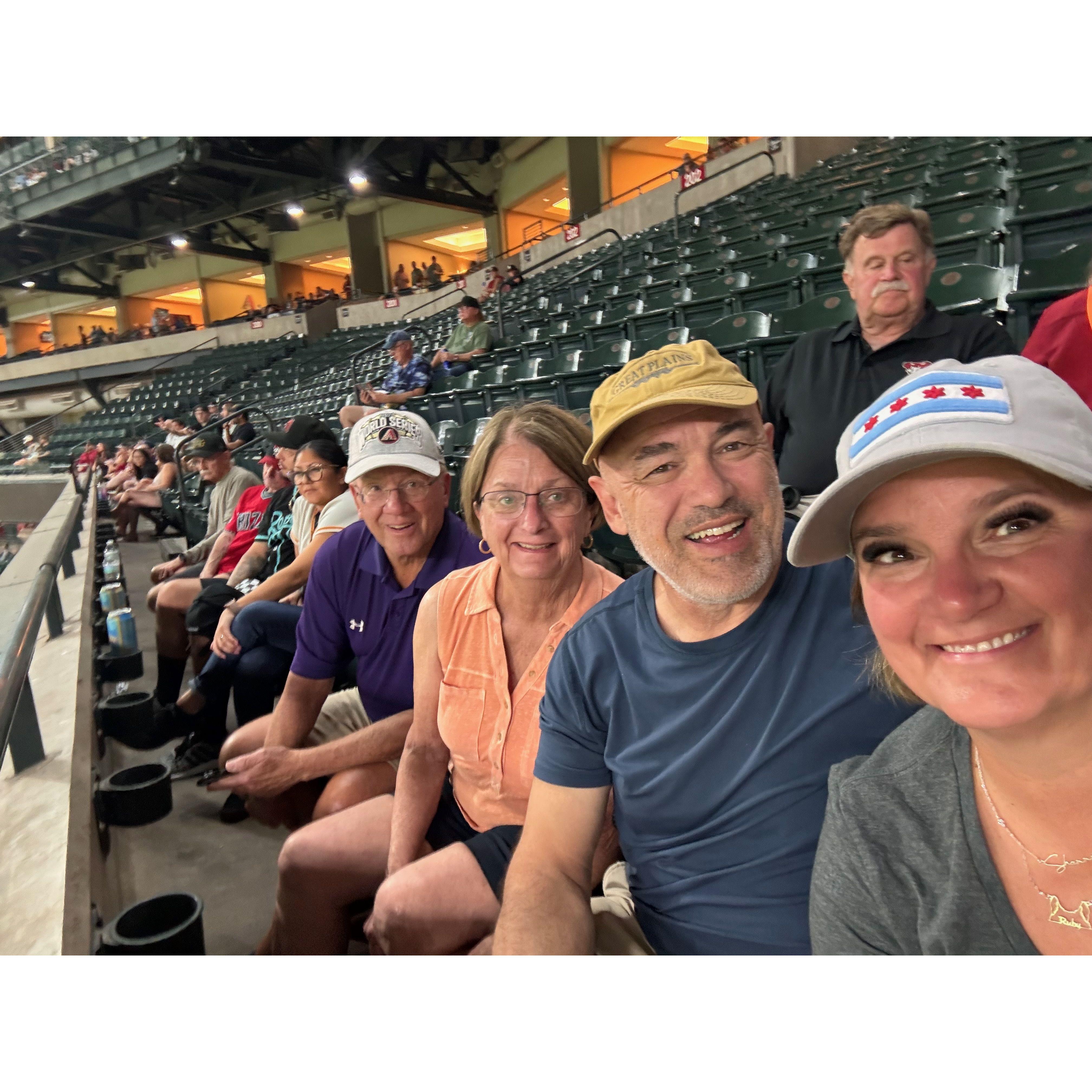 Diamondbacks Game with Mom and Dad
