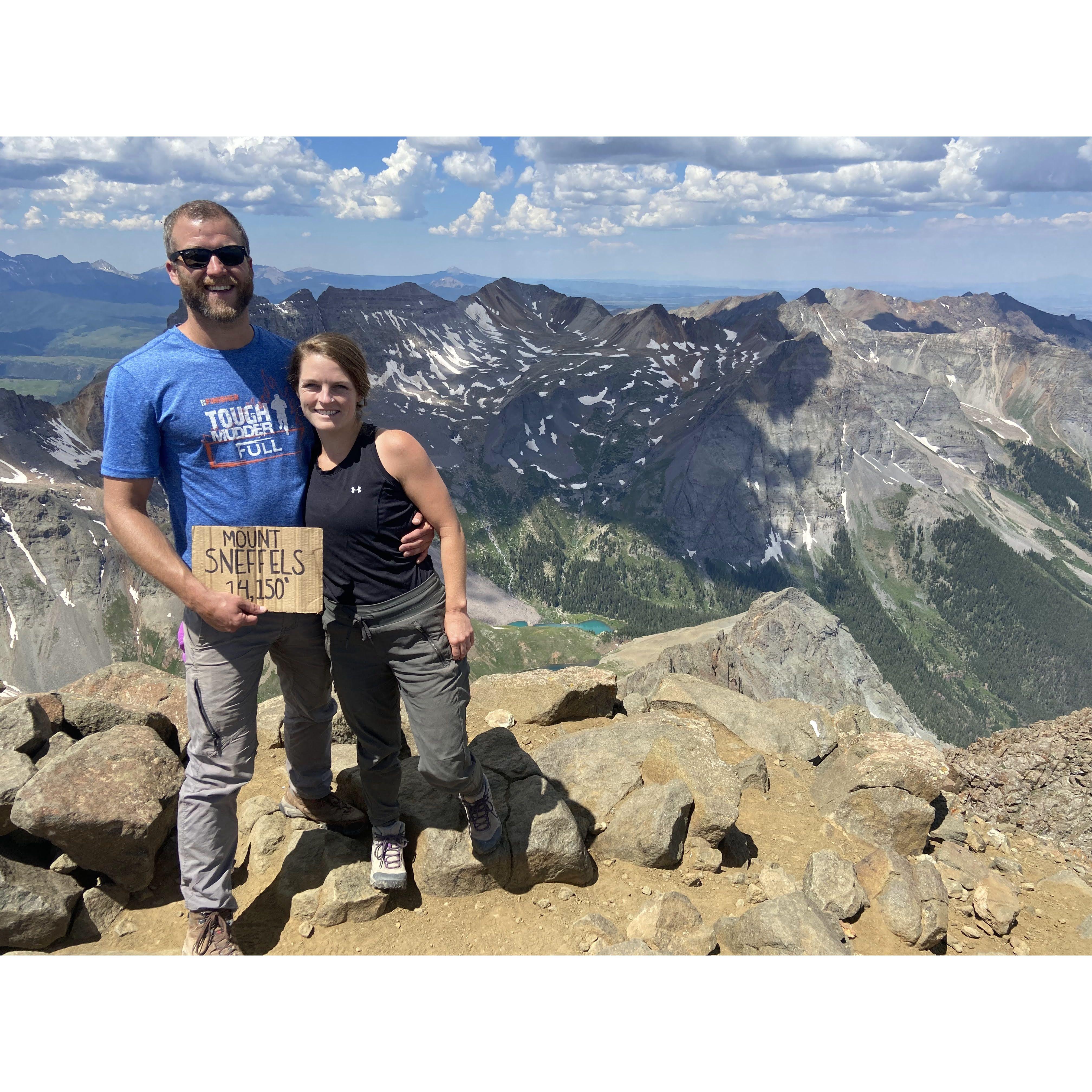 Mt. Sneffels summit, colorado, summer 2021