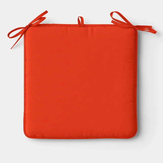 17"x17" Color-Blocked Solid Seat Cushion Pink/Orange - Room Essentials™