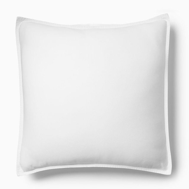 Brushed Tencel Twill Euro Sham, White