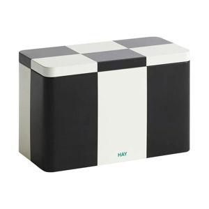 Hay Tin Cannister, M, off-white - black