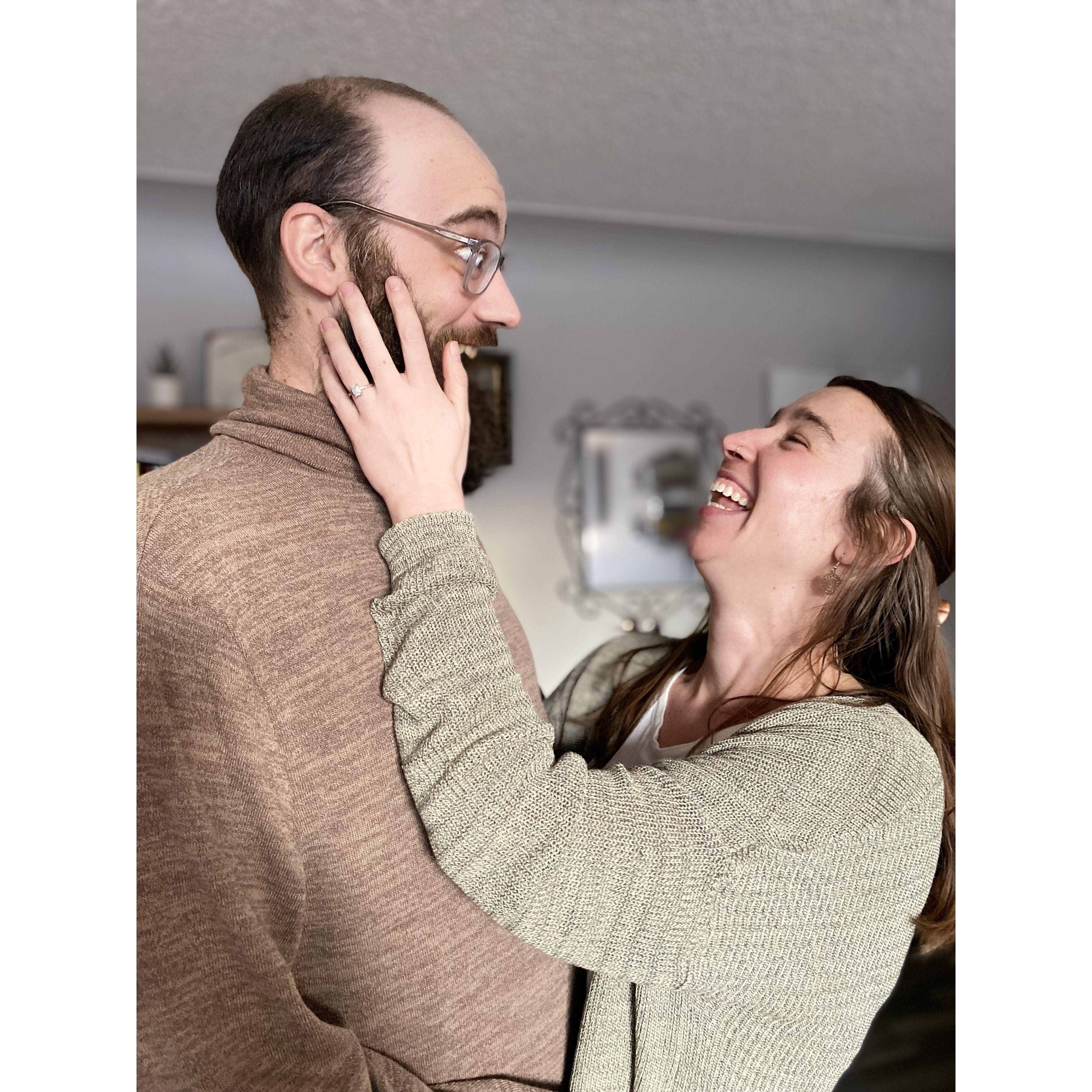 When we realized, "holy shit, we're getting married"!