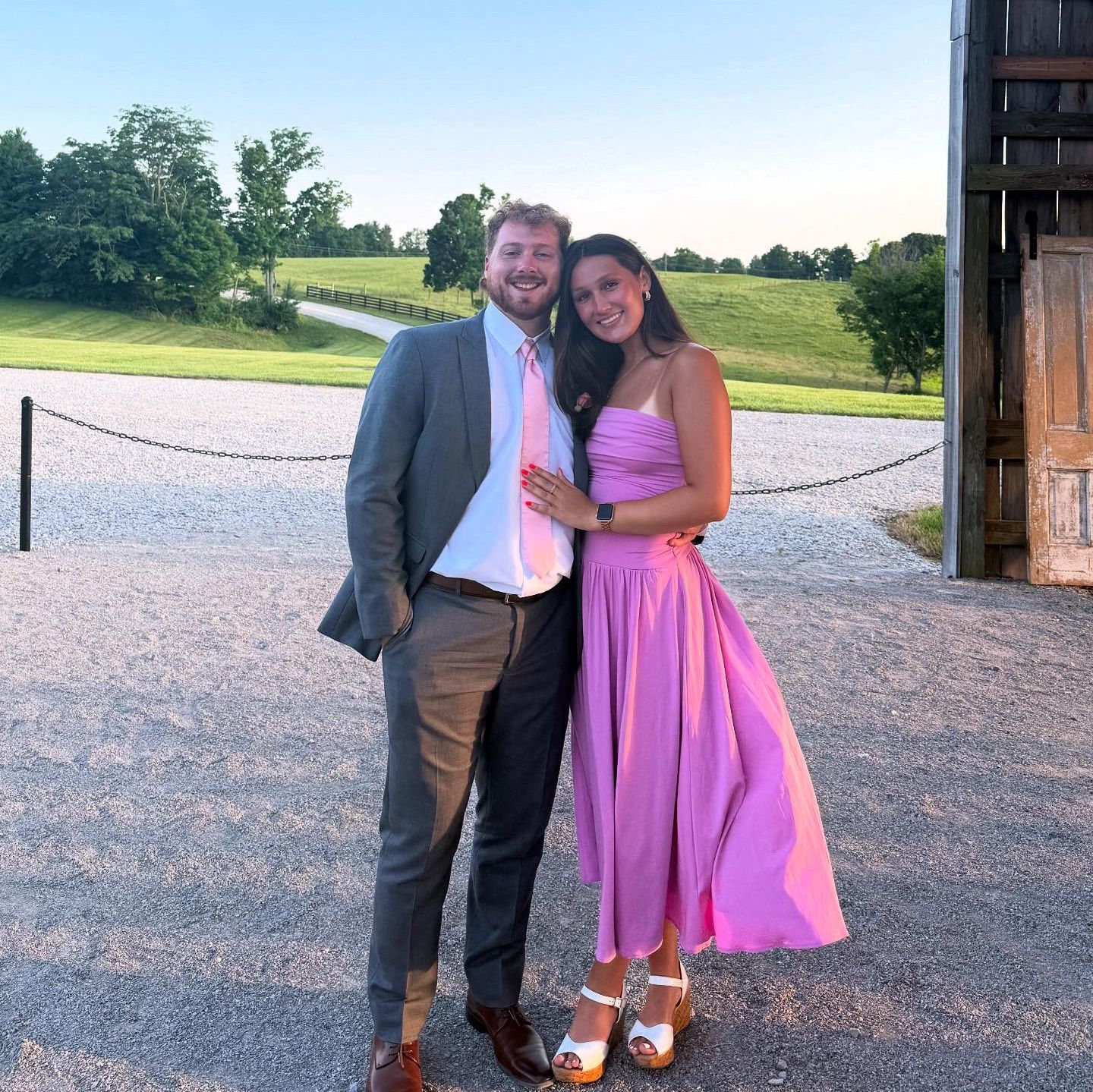 At a friend's wedding.