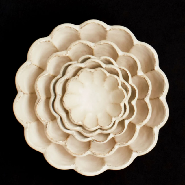 Rinka Bowls (Kohyo White, 24 cm)