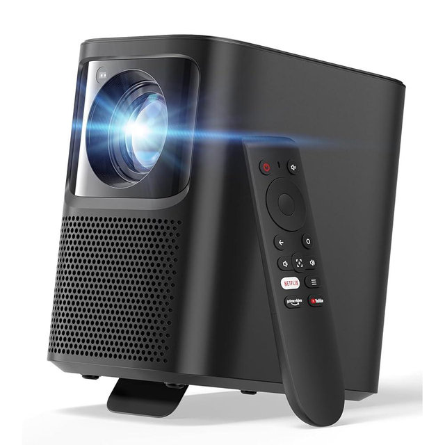 Emotn N1 Smart Netflix Projector, Native 1080P, Portable Bluetooth Movie Projector with HDR10 and Dolby Audio Support, Autofocus, Auto Keystone, Integrated Stand, 5G WiFi, Bluetooth 5.0