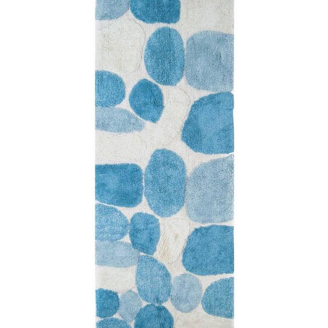 24"x60" Pebbles Bath Runner Aqua - Chesapeake Merchandising