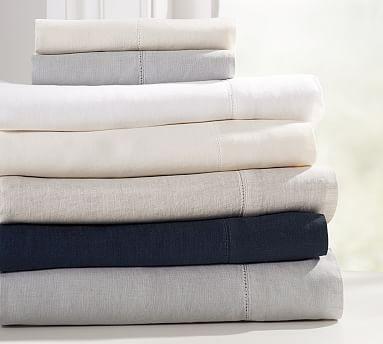 Queen Belgian Flax Linen Sheet Set - Smoke