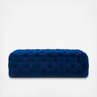 Kaylee Jumbo Velvet Ottoman