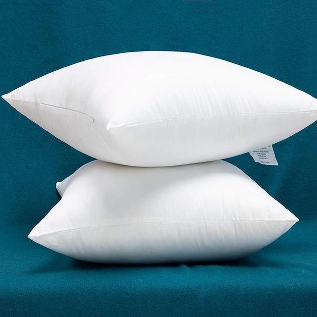 Warmwithann Cotton Fabric Plump Throw Pillow Inserts, Set of 2 Down Alternative Decorative Pillow Inserts, 26 x 26 Inches