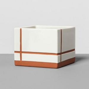 Stoneware Square Terracotta Planter - Hearth & Hand™ with Magnolia