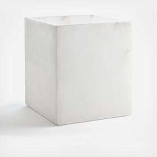 Alabaster Wastebasket