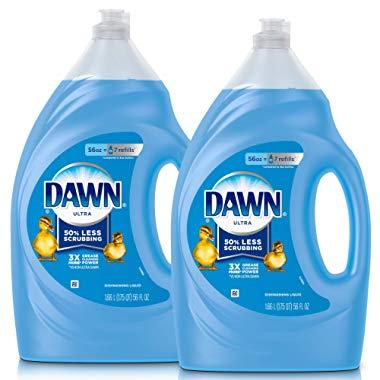 Dawn Ultra Dishwashing Liquid Dish Soap, Original Scent, 2Count, 56 Oz.(Packaging May Vary)