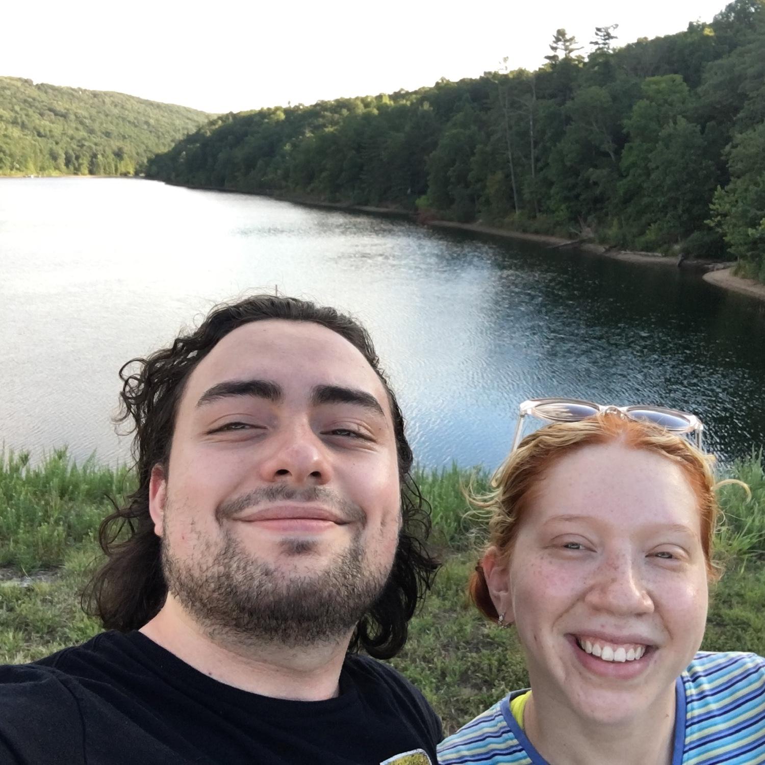 A lake in Virginia, we went for a hike here.