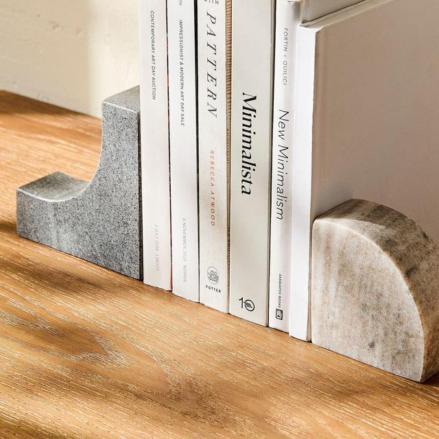 Two Tone Marble Bookends Set of 2