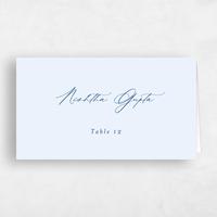 Blue Wedding Place Card - Elodie