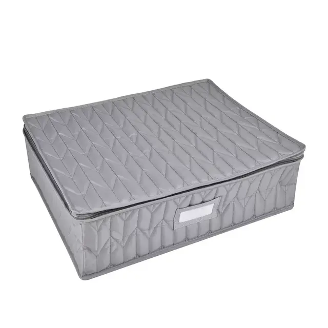 Our Table™ Quilted Mug Storage Case in Grey