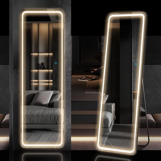 LVSOMT Full-Length Mirror with LED Lights