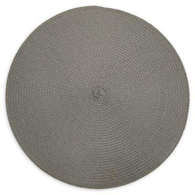 Destination Summer Indoor/Outdoor Round Placemat in Silver