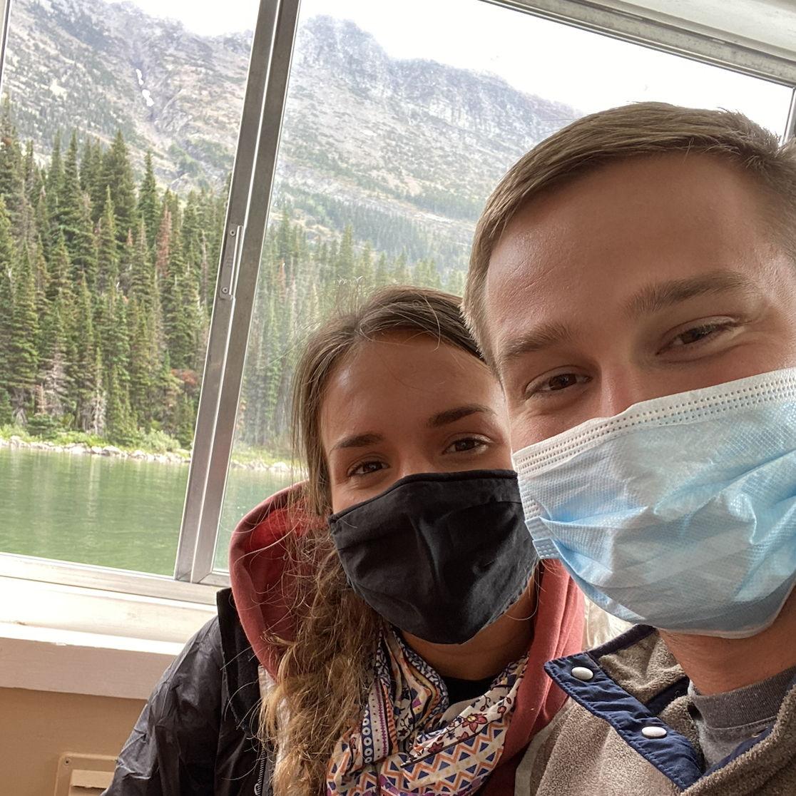 A Covid-era romance. Fun fact: we met for the first time ever wearing masks!