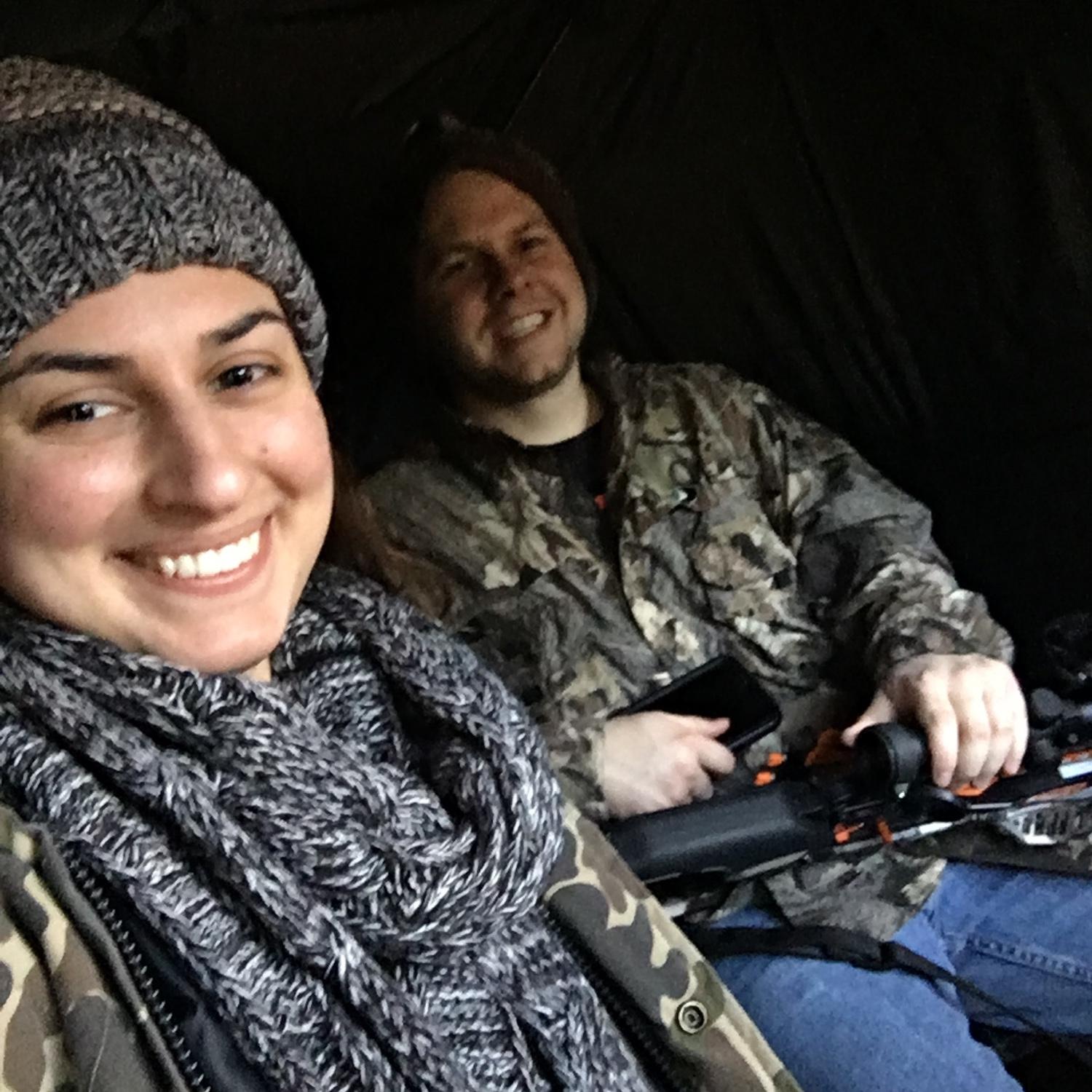 First time going deer hunting together! Didn’t see anything👍🏽
