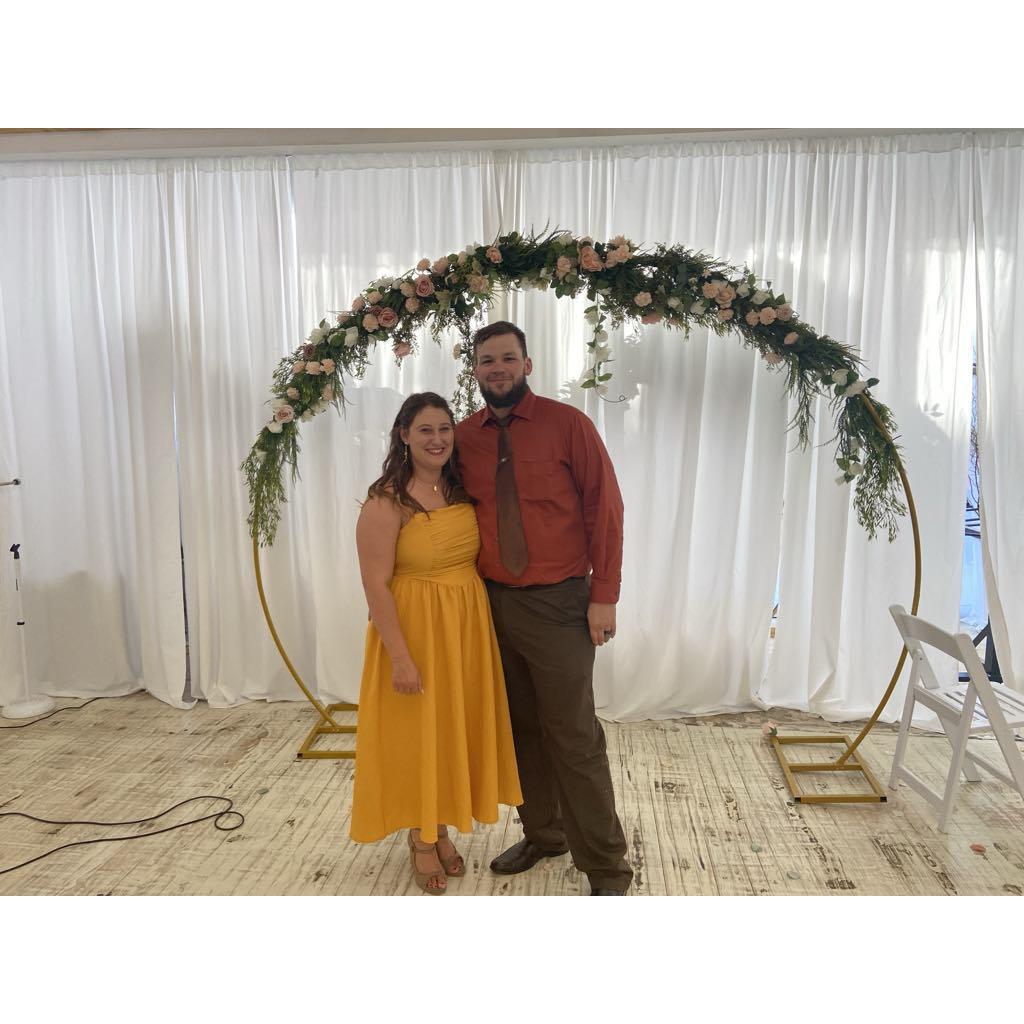 Celebrating our friend's wedding.