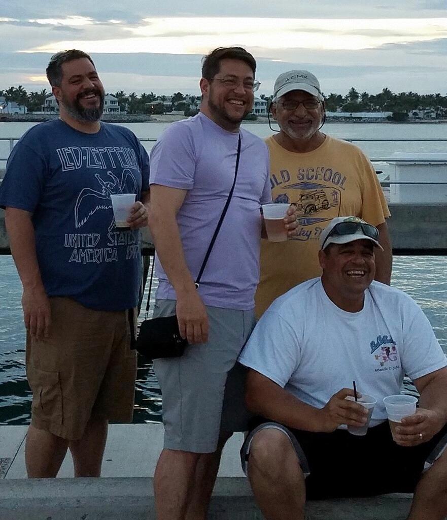 The Megella men on our trip to the Keys.