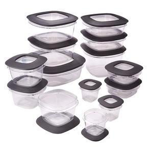 Rubbermaid Premier Easy Find Lids Meal Prep Food Storage Containers, 28-Piece Set, Grey